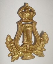 WWII British Army Royal Bandsman Cap Badge 2 Inches Long - $12.95