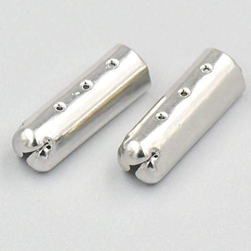 Bluemoona 200 Pcs Shoelace Bullet Metal Ends Aglet Repair Shoe Lace Tips Replace