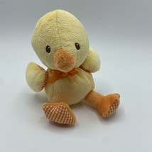Prestige Baby Yellow Chick gingham, feet and wings, Soft Plush Stuffed Animal 6&quot; - £5.19 GBP