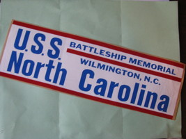 Vtg Old Ephemera Uss North Carolina Battleship Memorial Bumper Sticker - £13.86 GBP
