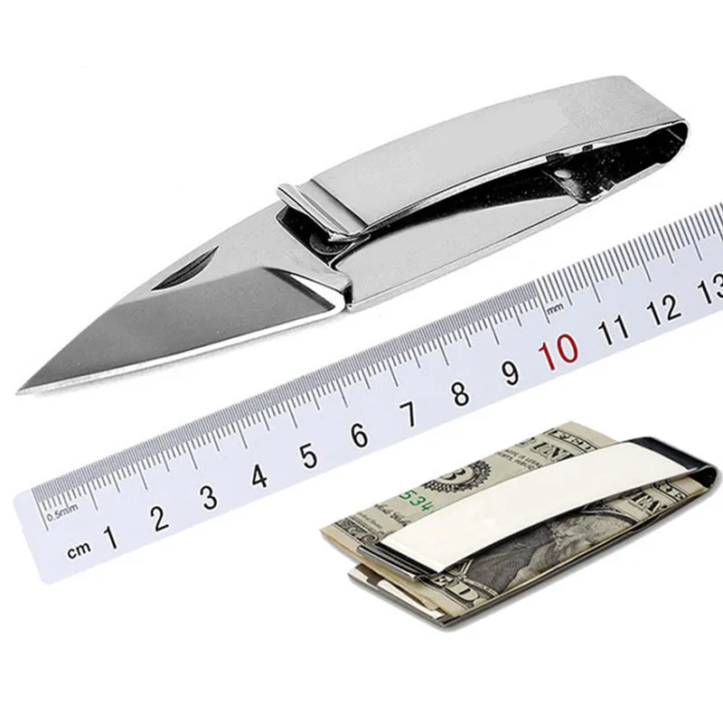 Outdoor Multifunctional EDC Knife Tool Portable Wallet Note Clip Camping Tools - £10.46 GBP