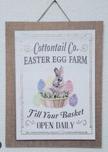 Cottontail Easter Egg Farm Decorative Hanging Sign. 12x9 “. ShipN2Hours - €13,49 EUR
