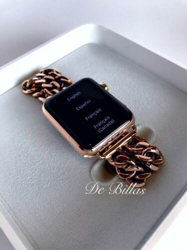 42MM Apple Watch 24K Rose Gold plated, Rose Gold Links Band CUSTOM Item image 5
