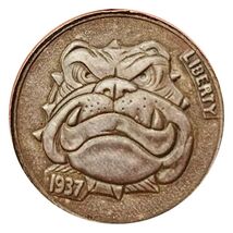 Lucky  &amp; Gift Copper Iron Bulldog  25 mm  Coin #CL160 - €2,42 EUR