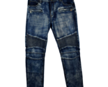 Embellish Mens 38 x 34 Distressed Blue Biker Jeans - £58.75 GBP