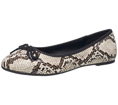 FRENCH CONNECTION Diana Ballet Flats Snake Print sz 10 - £14.76 GBP