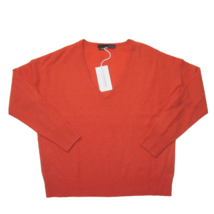 NWT 360Cashmere Tegan in Orange Relaxed Fit Cashmere V-neck Sweater S $368 - £67.33 GBP