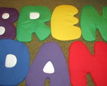 Kids plush fabric rainbow wall hanging letters B R E D  - $3.59