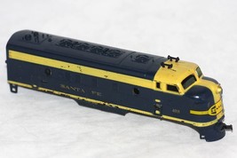 Tyco HO Scale EMD F7 Blue and Yellow Santa Fe #4015 locomotive shell - $12.75