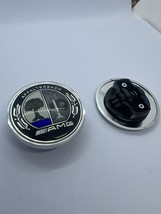 FOR Mercedes AMG Front Hood Emblem Affalterbach Colour Apple Badge 57mm - $311.38 MXN
