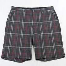 Travis Mathew 36 x 11&quot; Gray Plaid Stretch Golf Shorts - £19.97 GBP