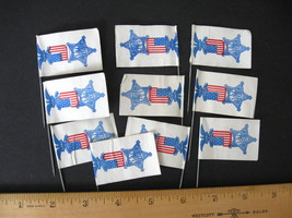 Vintage Grand Army of the Republic (G.A.R.) Paper Flag Stickpins - 7 Ava... - $12.99