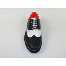 Men's Shoes The Priority L TAYNO Leather Wingtip Dressy Sneaker Black/White image 2