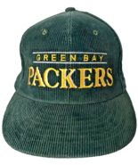 Vintage Green Bay Packers Hat Corduroy Embroidered Spell Out Snapback NF... - $142.30