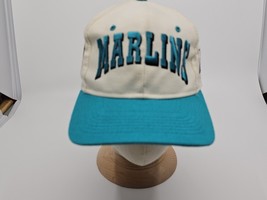 Vintage 90&#39;s Florida Marlins MLB Baseball Adjustable Snapback Hat Cap - £25.13 GBP