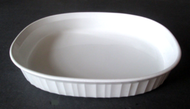 Corning Ware 1.8 Liter French White Oval Casserole Baking Dish Pan no Li... - $14.84