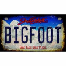 Bigfoot South Dakota Novelty Mini Metal License Plate - £11.76 GBP