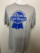 Tultex Gray Dicks Last Resort Short Sleeve T Shirt Size L - £11.25 GBP