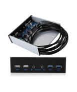 Front Panel Hub Expansion Board USB 3.0 2.0 HD Microphone Headphones Jac... - $30.70 CAD