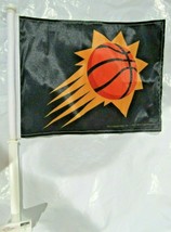 NBA Phoenix Suns Logo over on Black Window Car Flag by RICO Industries - £15.71 GBP