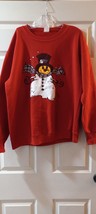Vintage Snowman Christmas Winter Sweatshirt Women Size Large - £12.78 GBP
