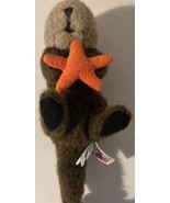 Stuffed Animal House Plush Sea Otter with Orange Star Stuffed Animal 14”... - $19.18 CAD