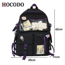 Waterproof Nylon Women Backpack PVC Multi-Pocket Female Backpack Anti-Theft Stud - £40.35 GBP