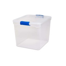 HOMZ Plastic Storage | Modular Stackable Storage Containers With Blue Hook Handl - £99.54 GBP