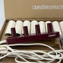 Vintage Clairol Set-a-Way Travel Hairsetter 8 Curlers 8 Clips Case KT-8 ... - £19.51 GBP