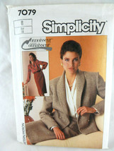 Vintage 7079 Simplicity Pattern Miss Size 8 Bust 31.5&quot; Blouse &amp; Lined Suit - £6.31 GBP