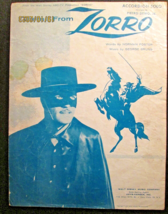 WALT DISNEY:  GUY WILLIAMS AS ZORRO ( VINTAGE SHEET MUSIC COLLECTION,194... - $2,261.92 MXN