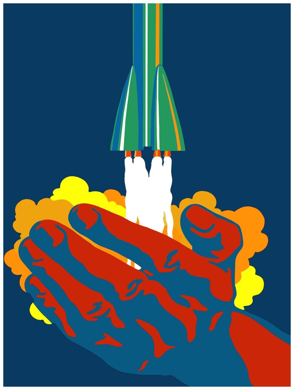 Wall Decor Poster.Fine Graphic Art Design.Rocket Making Hobby.Room Home art.298