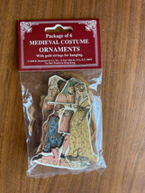 Medieval Costume Ornaments Set Of 6 Shackman By Tom Tierney - £11.72 GBP