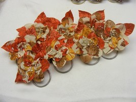 Vintage Handmade Napkin Rings Set of 8 Fall Color Leaf Brown Orange Gold... - $460.95 MXN