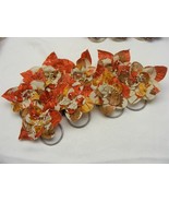 Vintage Handmade Napkin Rings Set of 8 Fall Color Leaf Brown Orange Gold... - €21,10 EUR