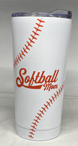 Softball Mom Double Wall Stainless Steel Tumbler Travel Mug New - £12.17 GBP