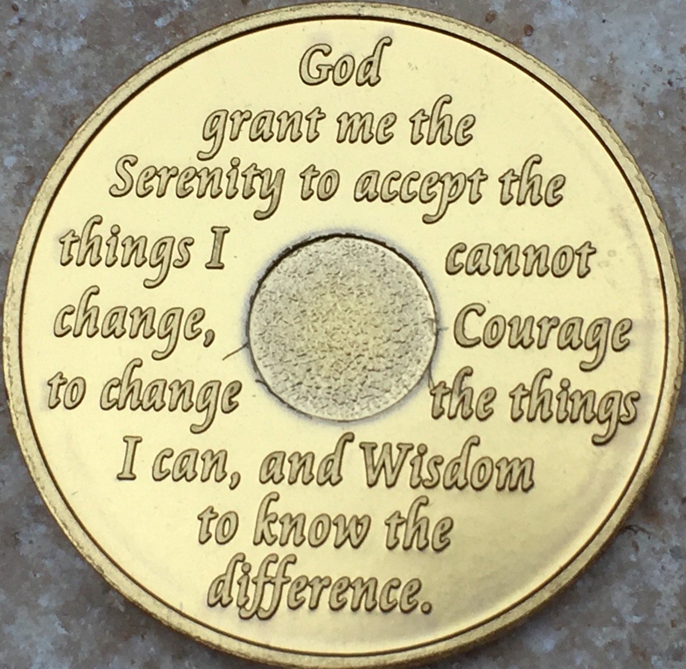 25 Year AA Medallion Green Gold Plated Anniversary Chip Item image 4
