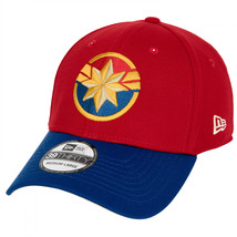 Captain Marvel New Era 39Thirty Fitted Hat Red - £37.55 GBP