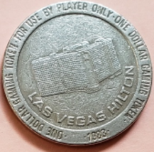 HILTON Las Vegas, NV One Dollar &#39;Good Luck&#39; Gaming Token, 1983 - $10.95