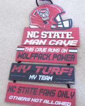 Foco Forever Collectibles NC State Man Cave Wooden Fan Sign--FREE SHIPPING! - £15.46 GBP
