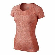 Nike Dri-FIT Knit Women&#39;s Short Sleeved Running Top, Red, Medium - £43.05 GBP
