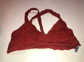 Aerie Halter Lace Lined Bralette SZ Medium Wire Free - $94.04 MXN