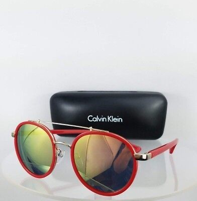 Brand New Authentic Calvin Klein Sunglasses CK 1225S 628 Red Gold Frame - $69.29