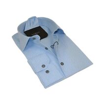 Men's Shirt Hankie By CASILA Turkey Cotton Blend 502100-06 Blue Dots image 6