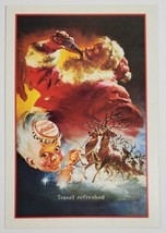 Christmas Santa Claus and Coca-Cola Travel Refreshed Quote Kmart Ad Postcard T15 - £5.46 GBP
