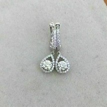 2,40 ct runde, simulierte Diamant-Ohrhänger in Tropfenform aus massivem... - £190.69 GBP