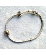 Sterling Silver Pandora Charm Bracelet w/2 ALE 925 Charms Sterling/14k - €42,58 EUR
