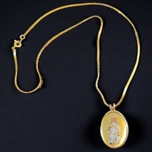 My First Christmas Pendant Necklace, Inspired By Art Of Berta Hummel Goldtone - $9.41