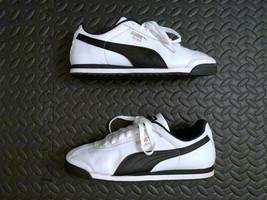 Puma Roma Mens White Black Shoes Sneakers 353572-04 US Size 8 &amp; EURO 40.5 - £30.95 GBP