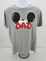 Disney Mickey Mouse Ears DAD Tee T-shirt Shirt Grey Men&#39;s Large - £13.37 GBP